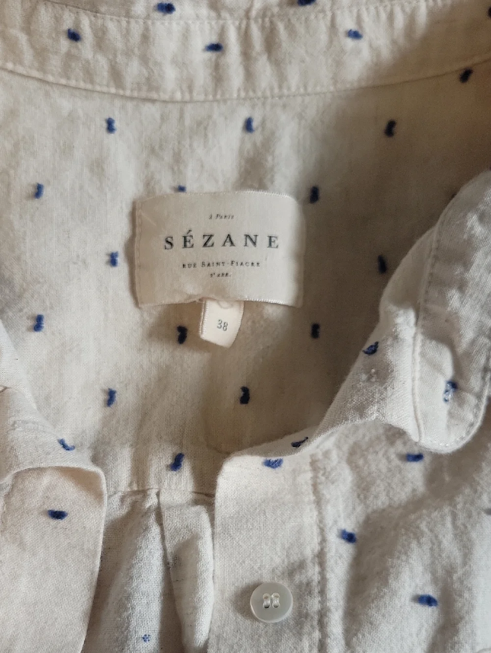 SEZANE Women's Tomboy Shirt Top - Picture 3 of 4